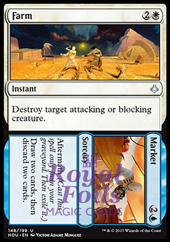 Farm // Market 2x FOIL HOU MTG Hour of Devastation Uncommon MINT white blue