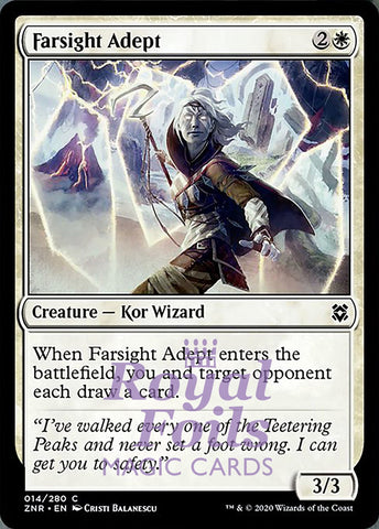 Farsight Adept 4x FOIL ZNR MTG Zendikar Rising Common MINT white