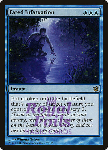 **1x FOIL Fated Infatuation** BNG MTG Born of the Gods Rare MINT blue