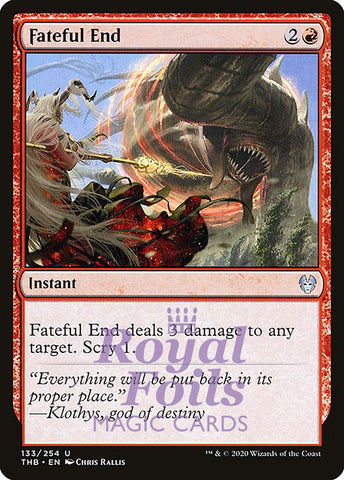 **4x FOIL Fateful End** THB MTG Theros Beyond Death Uncommon MINT red