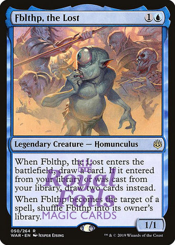 Fblthp, the Lost 1x FOIL WAR MTG War of the Spark Rare MINT blue