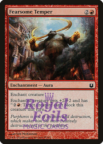 **4x FOIL Fearsome Temper** BNG MTG Born of the Gods Common MINT red