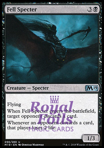 Fell Specter 1x FOIL M19 MTG Core Set 2019 Uncommon MINT black