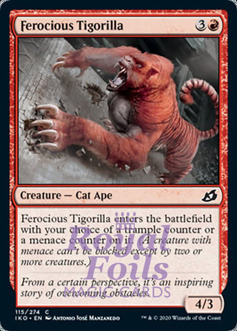 **4x FOIL Ferocious Tigorilla** IKO MTG Ikoria Common MINT red