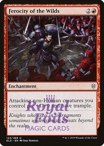 **4x FOIL Ferocity of the Wilds** ELD MTG Throne of Eldraine Uncommon MINT red