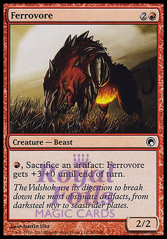 Ferrovore 4x FOIL SOM MTG Scars of Mirrodin Common 1 MINT + 3 NM red