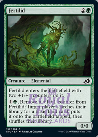 Fertilid 4x FOIL IKO MTG Ikoria Common MINT green