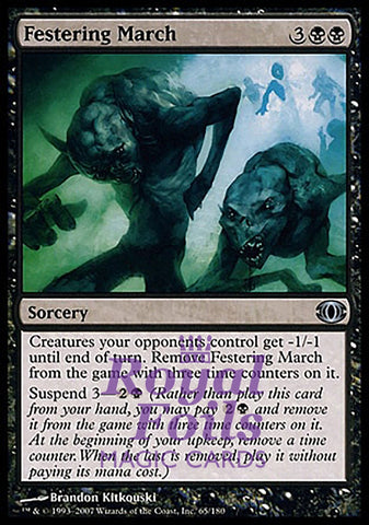 Festering March 2x FOIL  FUT MTG Future Sight Uncommon NM+ black