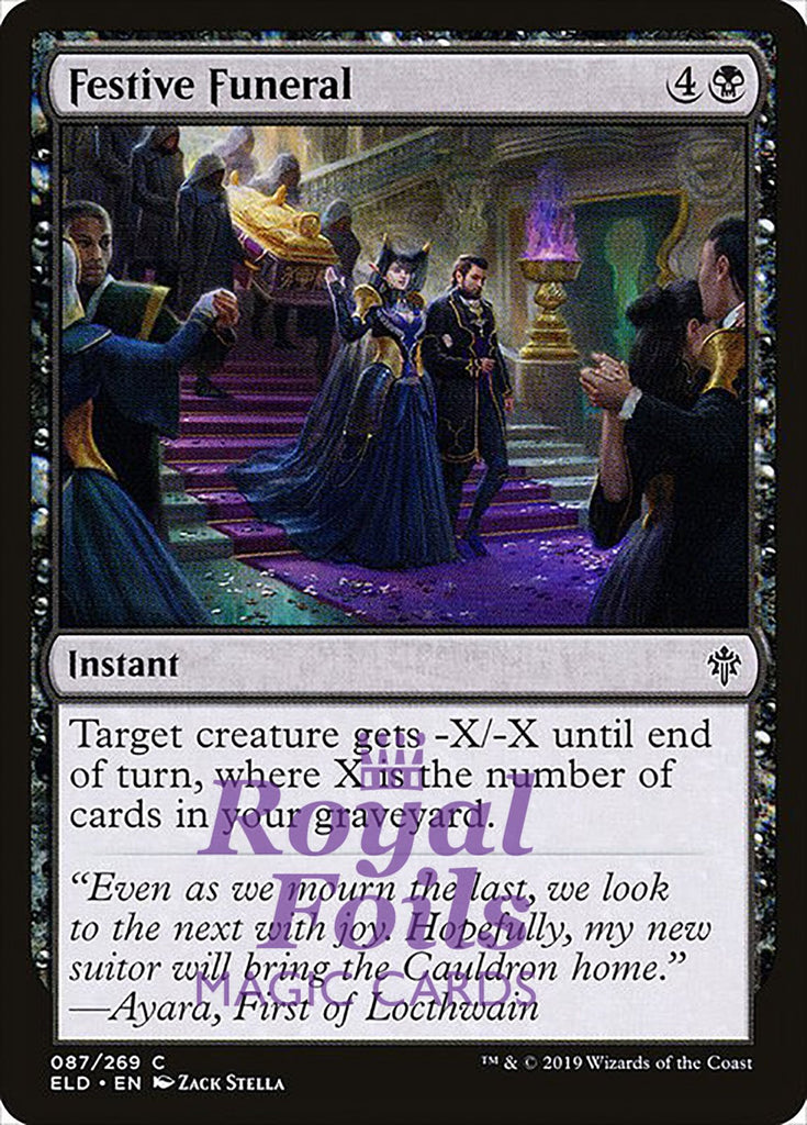 Festive Funeral 3x FOIL ELD MTG Throne of Eldraine Common MINT black