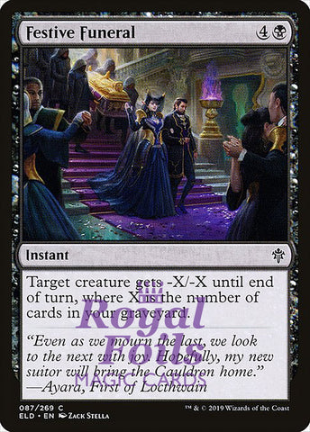 **3x FOIL Festive Funeral** ELD MTG Throne of Eldraine Common MINT black