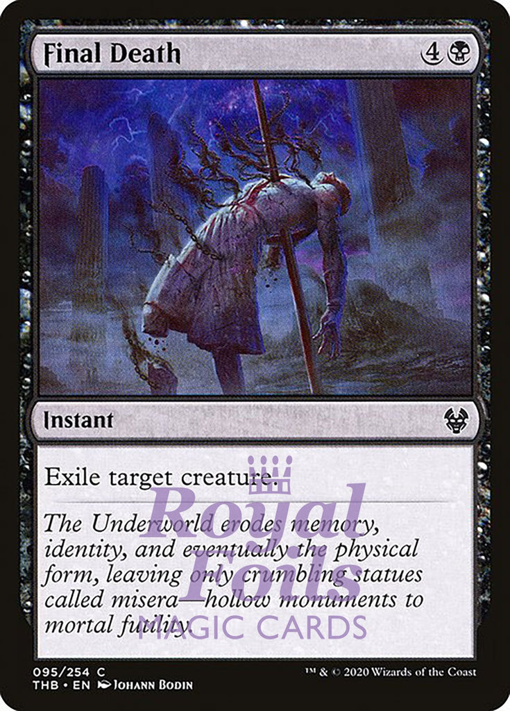 Final Death 4x FOIL THB MTG Theros Beyond Death Common MINT black