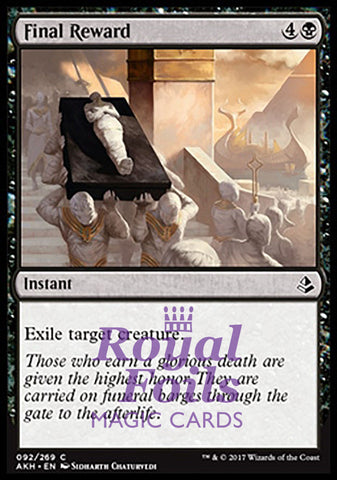 Final Reward 4x FOIL AKH MTG Amonkhet Common MINT black