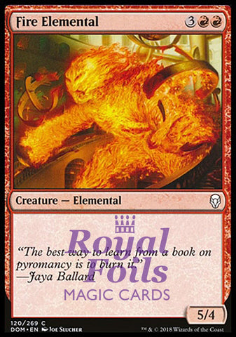 Fire Elemental 4x FOIL DOM MTG Dominaria Common MINT red