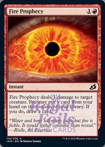 **4x FOIL Fire Prophecy** IKO MTG Ikoria Common MINT red