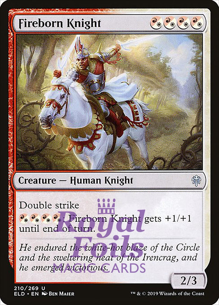 **4x FOIL Fireborn Knight** ELD MTG Throne of Eldraine Uncommon MINT red white