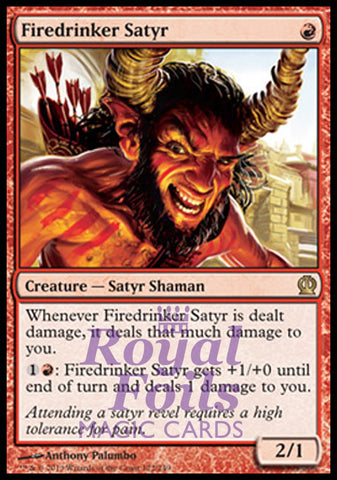 **2x FOIL Firedrinker Satyr** THS MTG Theros Rare MINT red