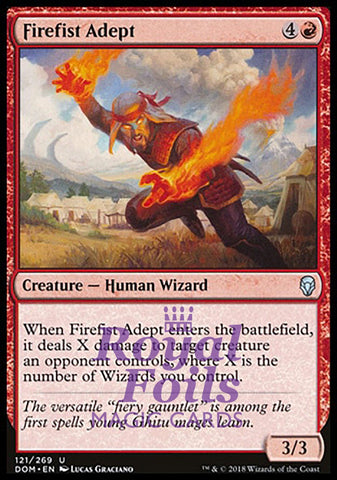 **4x FOIL Firefist Adept** DOM MTG Dominaria Uncommon MINT red