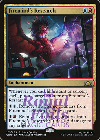 Firemind's Research 2x FOIL GRN MTG Guilds of Ravnica Rare MINT blue red