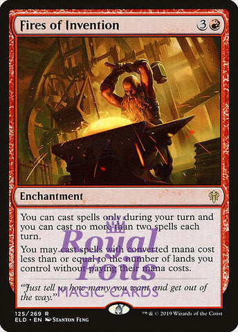 Fires of Invention 2x FOIL ELD MTG Throne of Eldraine Rare MINT red