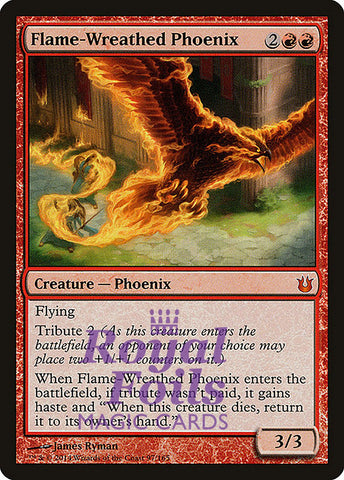 **1x FOIL Flame-Wreathed Phoenix** BNG MTG Born of the Gods Mythic MINT red