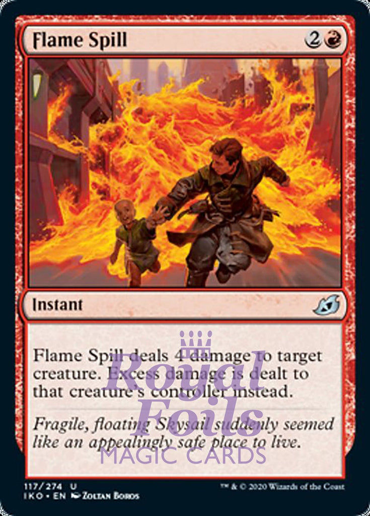 Flame Spill 4x FOIL IKO MTG Ikoria Uncommon MINT red