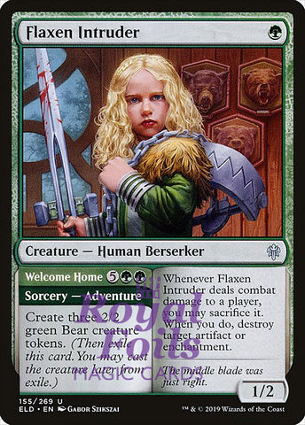 Flaxen Intruder 4x FOIL ELD MTG Throne of Eldraine Uncommon MINT green