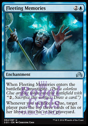 Fleeting Memories 2x FOIL SOI MTG Shadows Over Innistrad Uncommon MINT blue