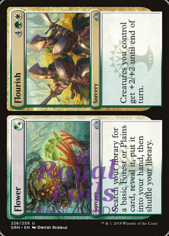 **2x FOIL Flower // Flourish** GRN MTG Guilds of Ravnica Uncommon MINT green white