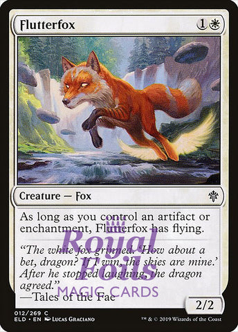 **3x FOIL Flutterfox** ELD MTG Throne of Eldraine Common MINT white