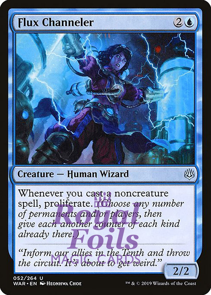 **1x FOIL Flux Channeler** WAR MTG War of the Spark Uncommon MINT blue