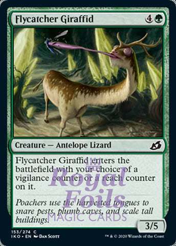Flycatcher Giraffid 4x FOIL IKO MTG Ikoria Common MINT green