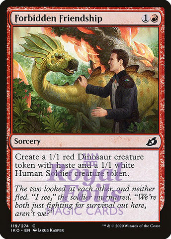 Forbidden Friendship 4x FOIL IKO MTG Ikoria Common MINT red