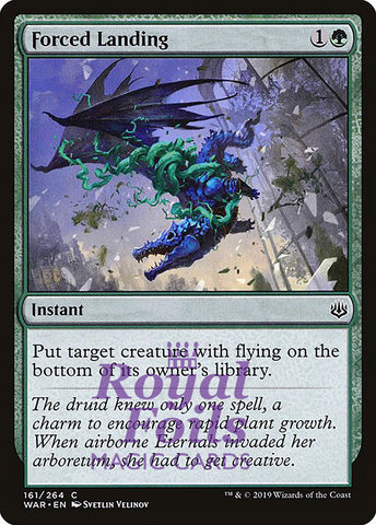 Forced Landing 3x FOIL WAR MTG War of the Spark Common MINT green