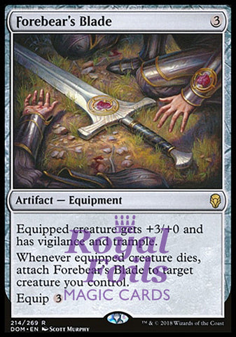 **1x FOIL Forebear's Blade** DOM MTG Dominaria Rare MINT artifact