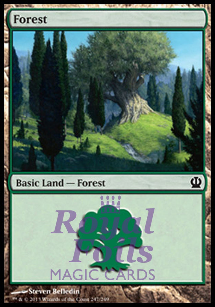 **4x FOIL Forest #247** THS MTG Theros Basic Land MINT green