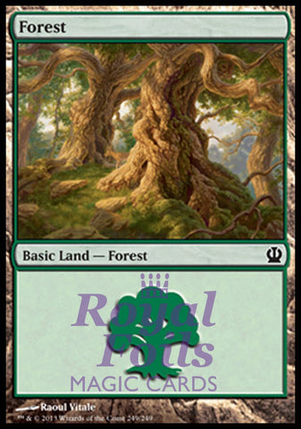 **4x FOIL Forest #249** THS MTG Theros Basic Land MINT green