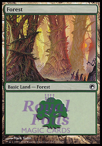Forest #249 1x FOIL SOM MTG Scars of Mirrodin Basic Land NM green