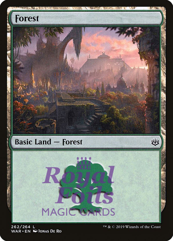 Forest #262 3x FOIL WAR MTG War of the Spark Basic Land MINT green