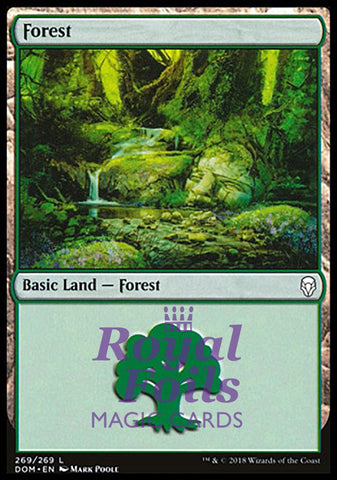 **4x FOIL Forest 269** DOM MTG Dominaria Basic Land MINT green