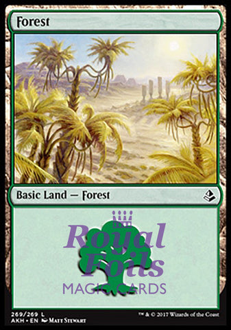 Forest #269 2x FOIL AKH MTG Amonkhet Basic Land MINT green