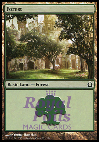 **4x FOIL Forest #271** RTR MTG Return to Ravnica Basic Land MINT green