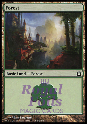 **4x FOIL Forest #272** RTR MTG Return to Ravnica Basic Land MINT green