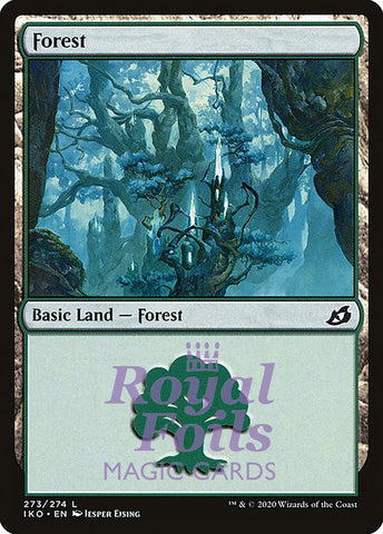 Forest #273 4x FOIL IKO MTG Ikoria Common MINT green basic land