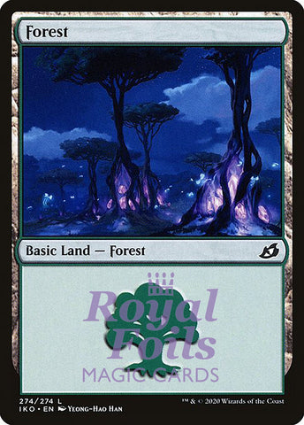 Forest #274 4x FOIL IKO MTG Ikoria Common MINT green basic land