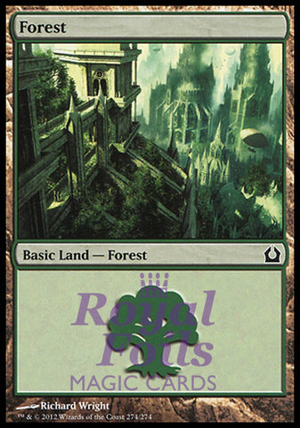 **4x FOIL Forest #274** RTR MTG Return to Ravnica Basic Land MINT green