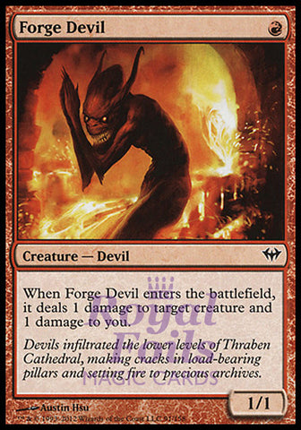 Forge Devil 4x FOIL DKA MTG Dark Ascension Common 3 MINT 1 NM red