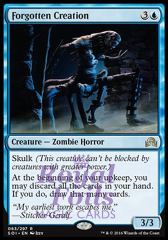 **1x FOIL Forgotten Creation** SOI MTG Shadows Over Innistrad Rare MINT blue