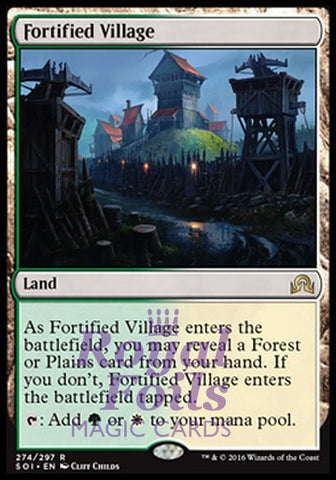 **1x FOIL Fortified Village** SOI MTG Shadows Over Innistrad Rare MINT green white land