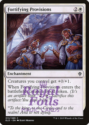 **3x FOIL Fortifying Provisions** ELD MTG Throne of Eldraine Common MINT white