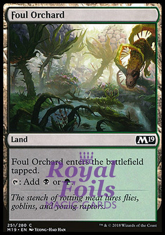 Foul Orchard 2x FOIL M19 MTG Core Set 2019 Common MINT black green land